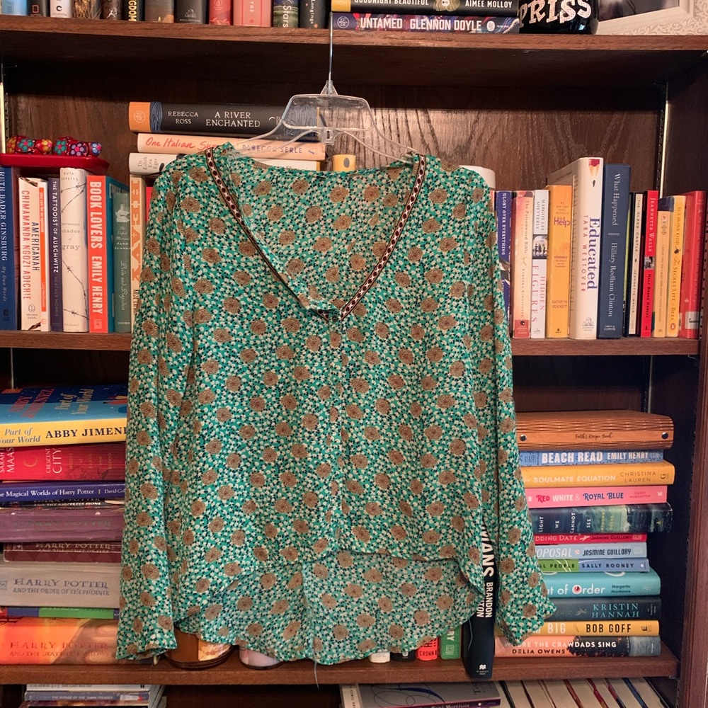 Printed Button Down Blouse